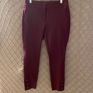 Maroon Loft 6P skinny pants